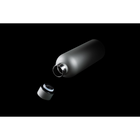 Bouteille isotherme inox recyclé 500 ml argent — gourde ouverte et bouchon sur fond sombre
