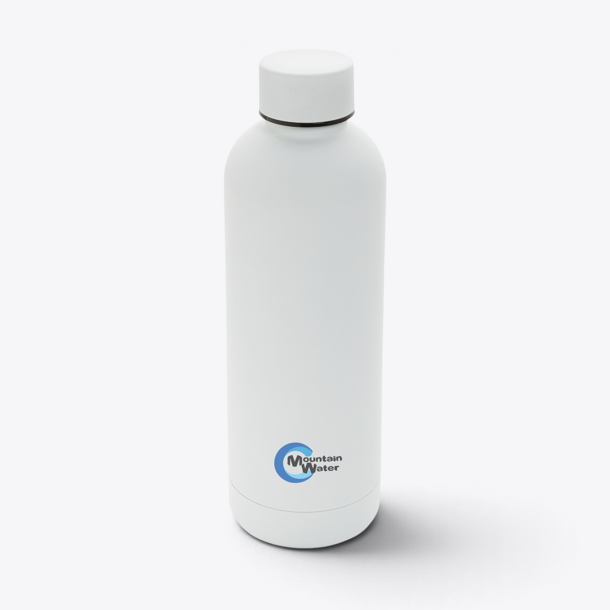 Bouteille isotherme inox recyclé 500 ml blanc — exemple de personnalisation