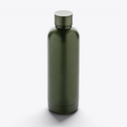 Bouteille isotherme inox recyclé 500 ml vert — vue légèrement en plongée