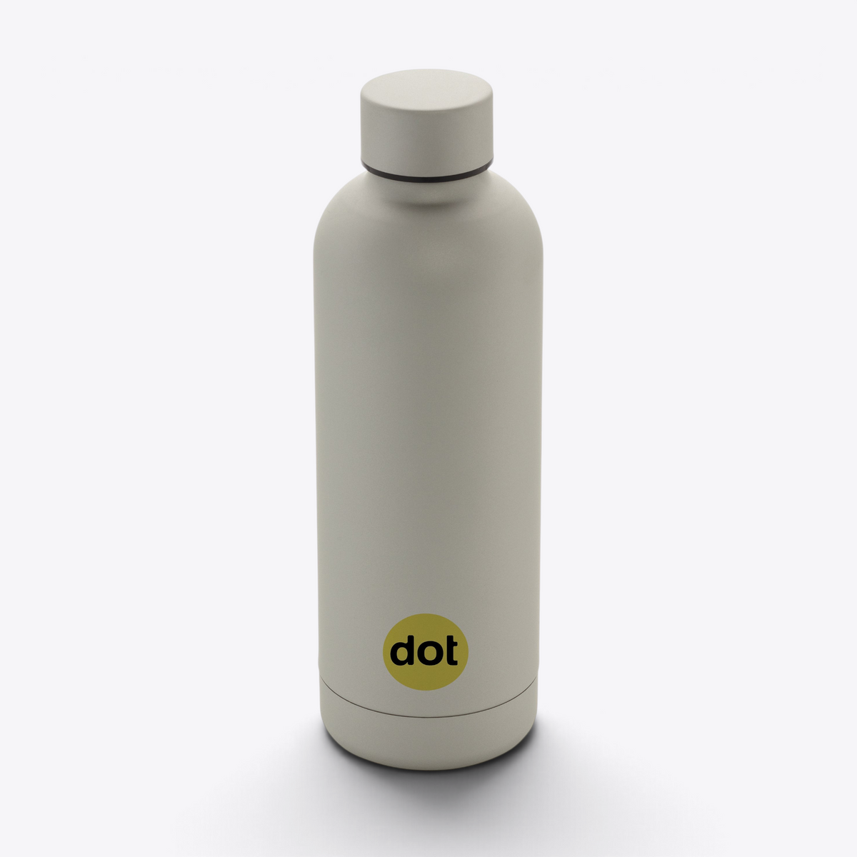 Bouteille isotherme inox recyclé 500 ml argent — exemple de personnalisation