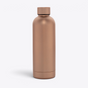 Bouteille isotherme inox recyclé 500 ml marron - vue de face - Marron