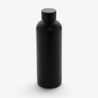 Bouteille isotherme inox recyclé 500 ml noir — vue légèrement en plongée