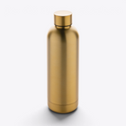 Bouteille isotherme inox recyclé 500 ml doré — vue légèrement en plongée