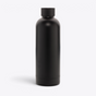 Bouteille isotherme inox recyclé 500 ml noir - vue de face - Noir