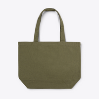 Tote bag en toile recyclée 240 g/m² vert — vue de dos