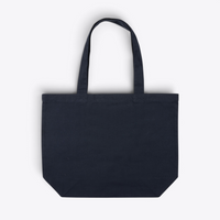 Tote bag en toile recyclée 240 g/m² bleu marine — vue de face