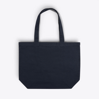 Tote bag en toile recyclée 240 g/m² bleu marine — vue de dos