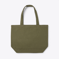 Tote bag en toile recyclée 240 g/m² vert — vue de face