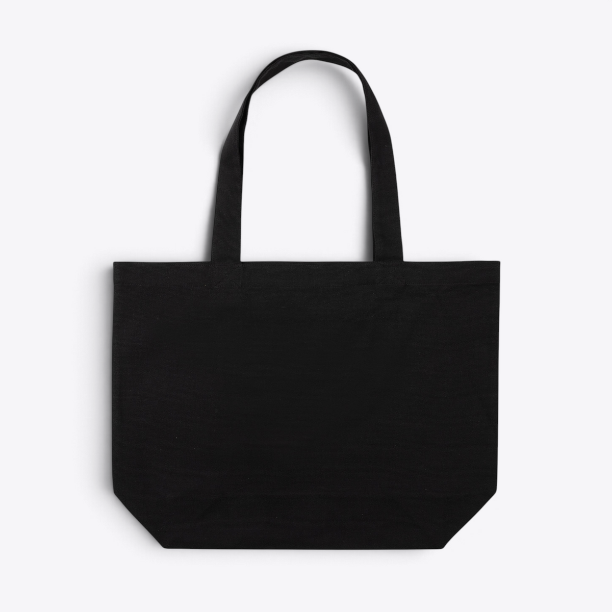 Tote bag en toile recyclée 240 g/m² noir — vue de face