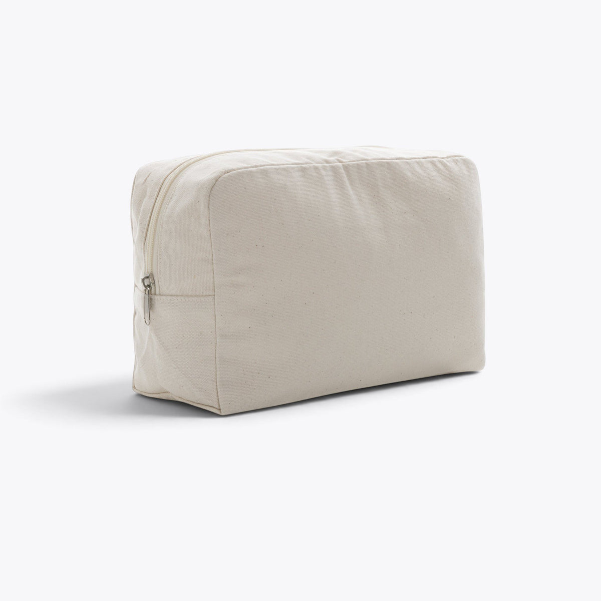 Trousse de toilette en toile recyclée non teintée Aware™ blanc cassé, vue trois quarts dos