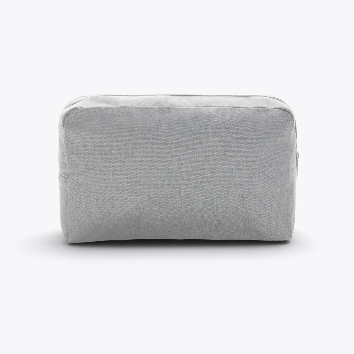 Trousse de toilette en toile recyclée non teintée Aware™ gris, vue de face