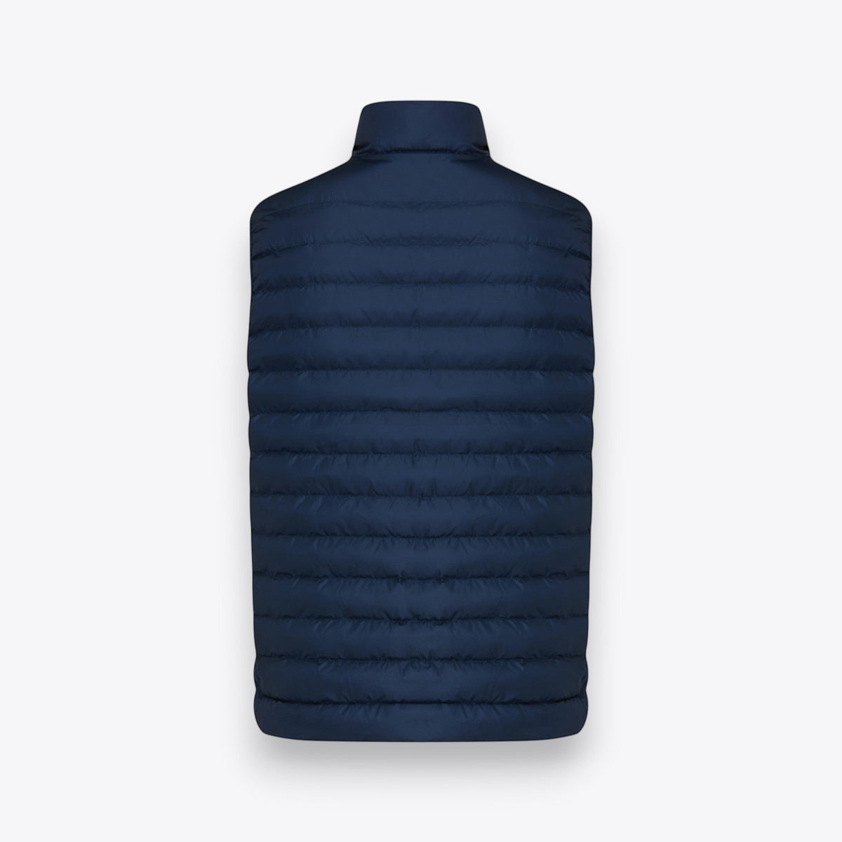 Veste matelassée bleu marine sans manches pour homme, vue de dos