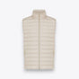 Veste matelassée beige sans manches pour homme, vue de face - Beige