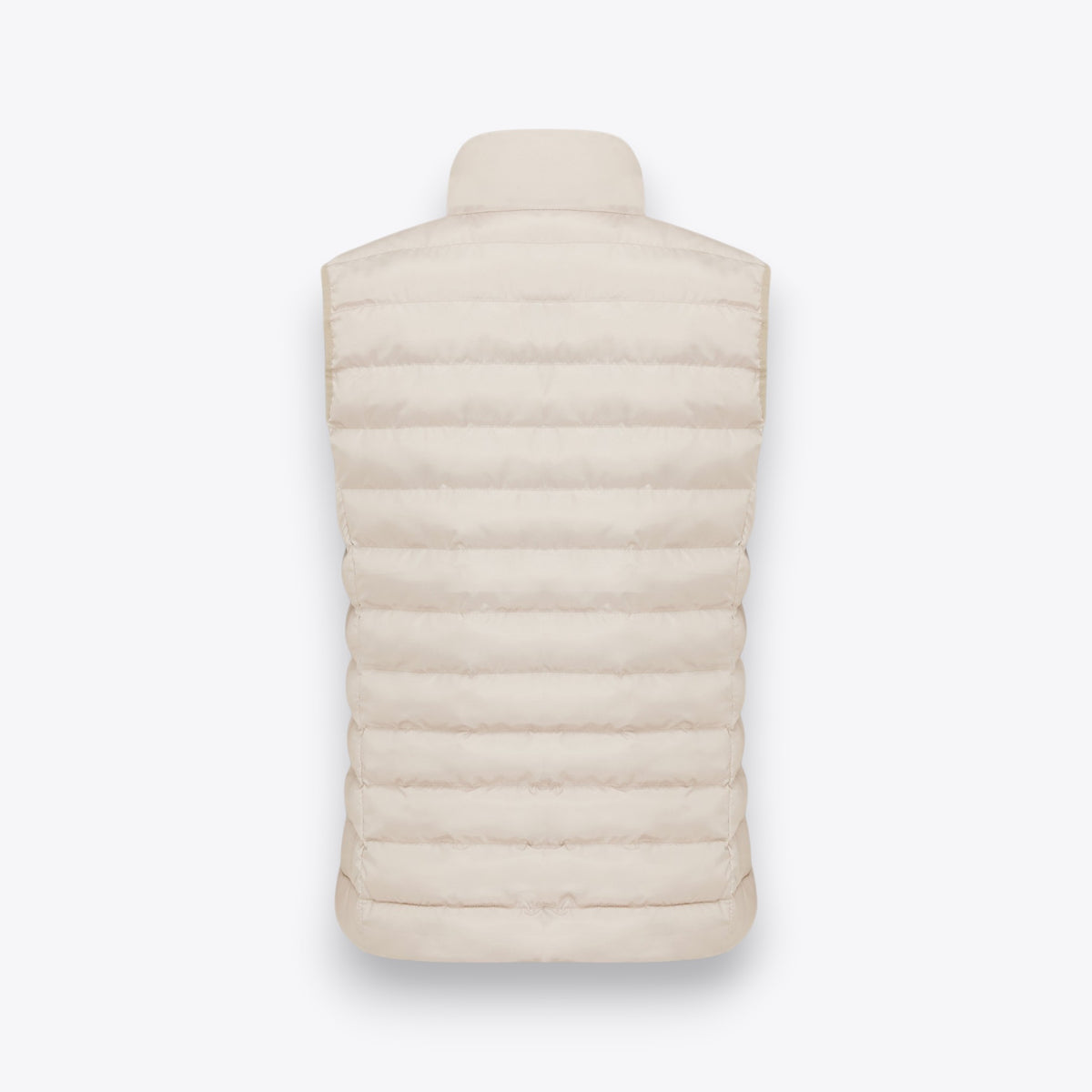 Veste matelassée beige sans manches pour femme, vue arrière