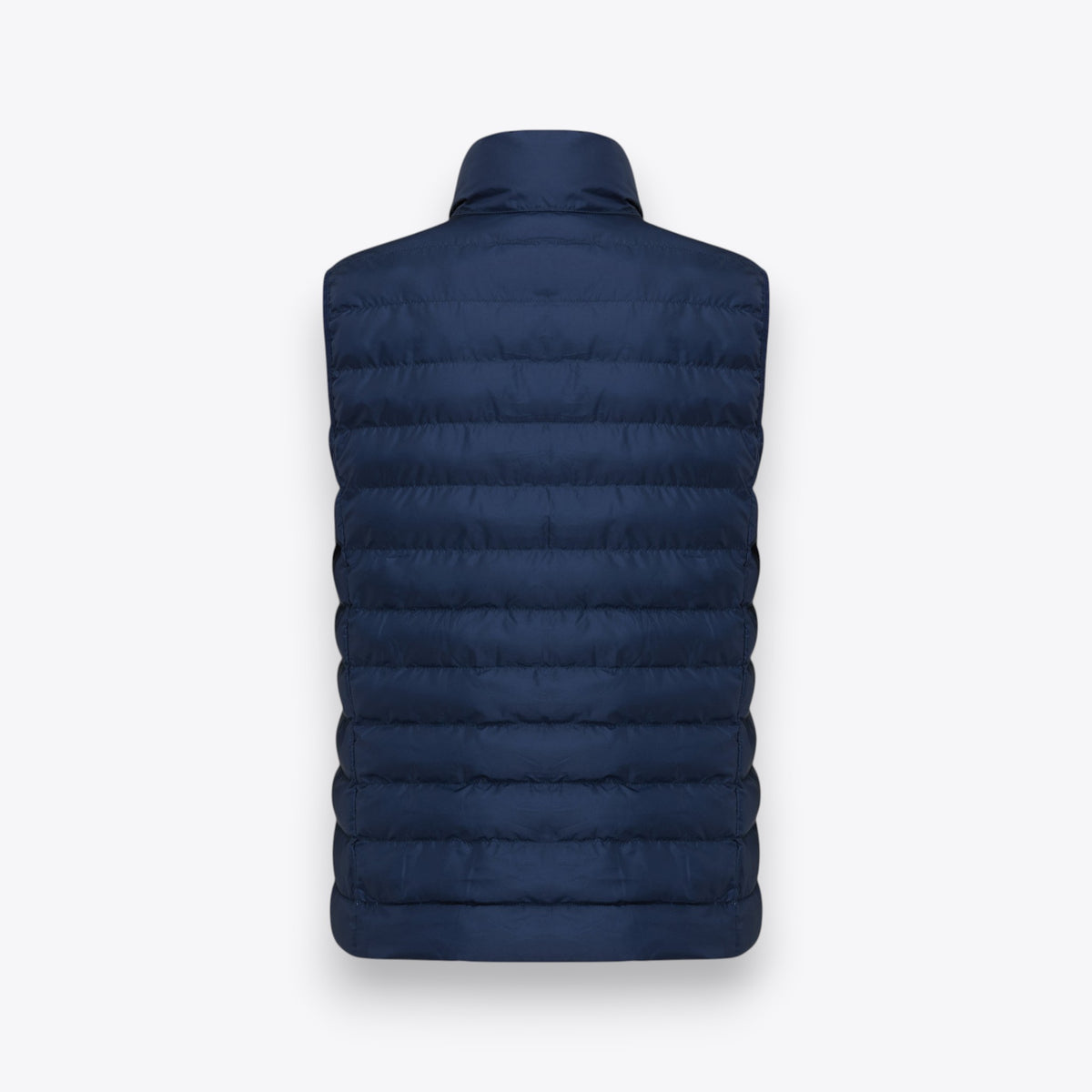 Veste matelassée bleu marine sans manches pour femme, vue arrière