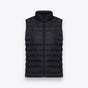 Veste matelassée noire sans manches pour femme, vue de face - Noir
