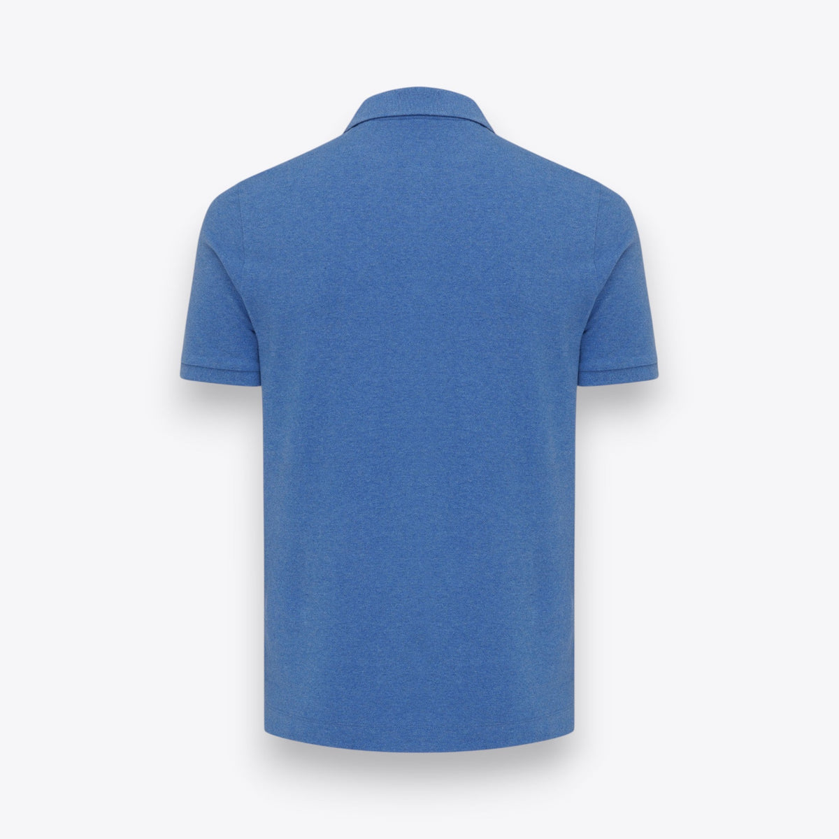 Polo unisexe à manches courtes bleu, vue de dos