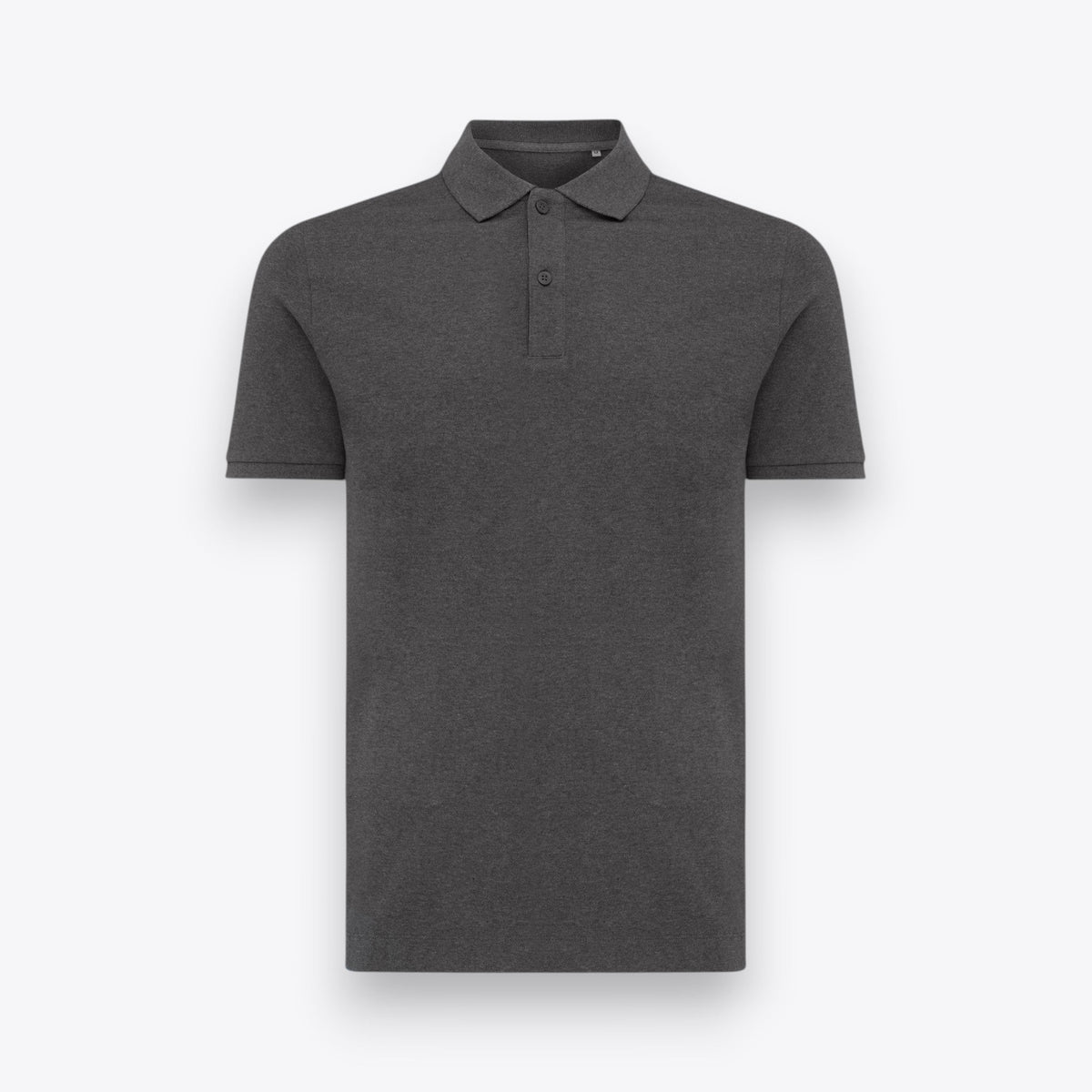 Polo unisexe à manches courtes anthracite, vue de face