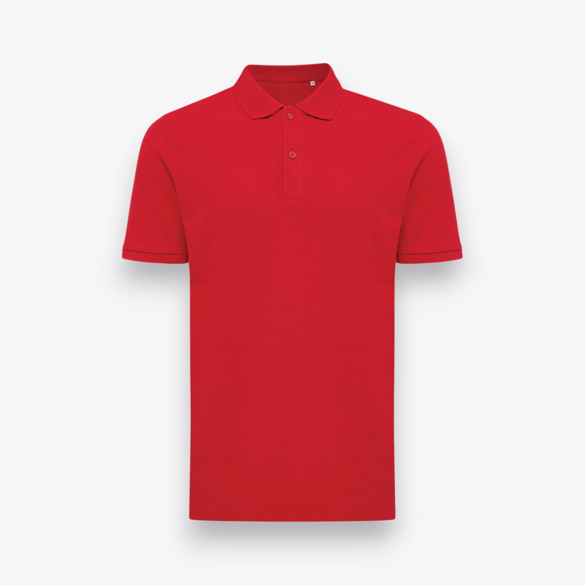 Polo unisexe à manches courtes rouge, vue de face
