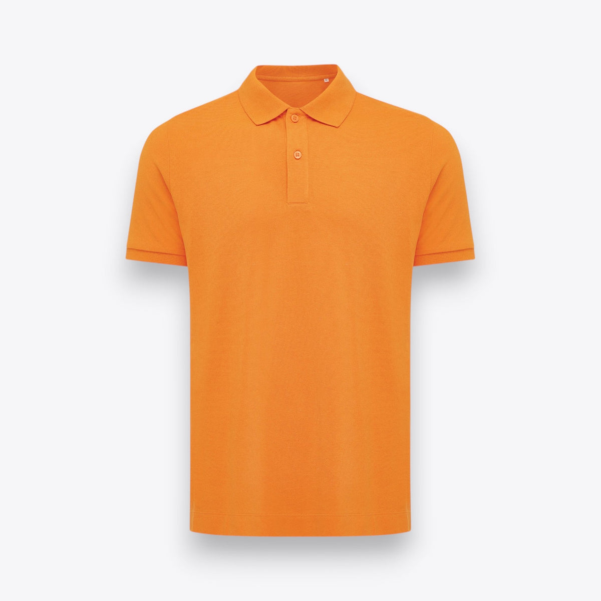 Polo unisexe à manches courtes orange, vue de face