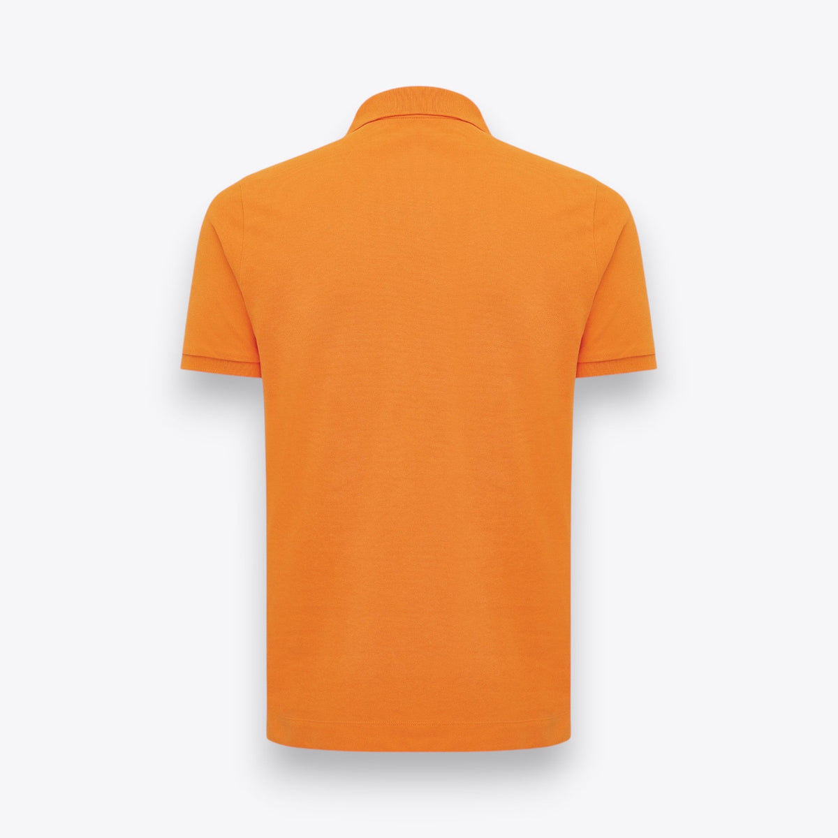 Polo unisexe à manches courtes orange, vue de dos