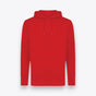 Sweat à capuche rouge, vue de face - Rouge