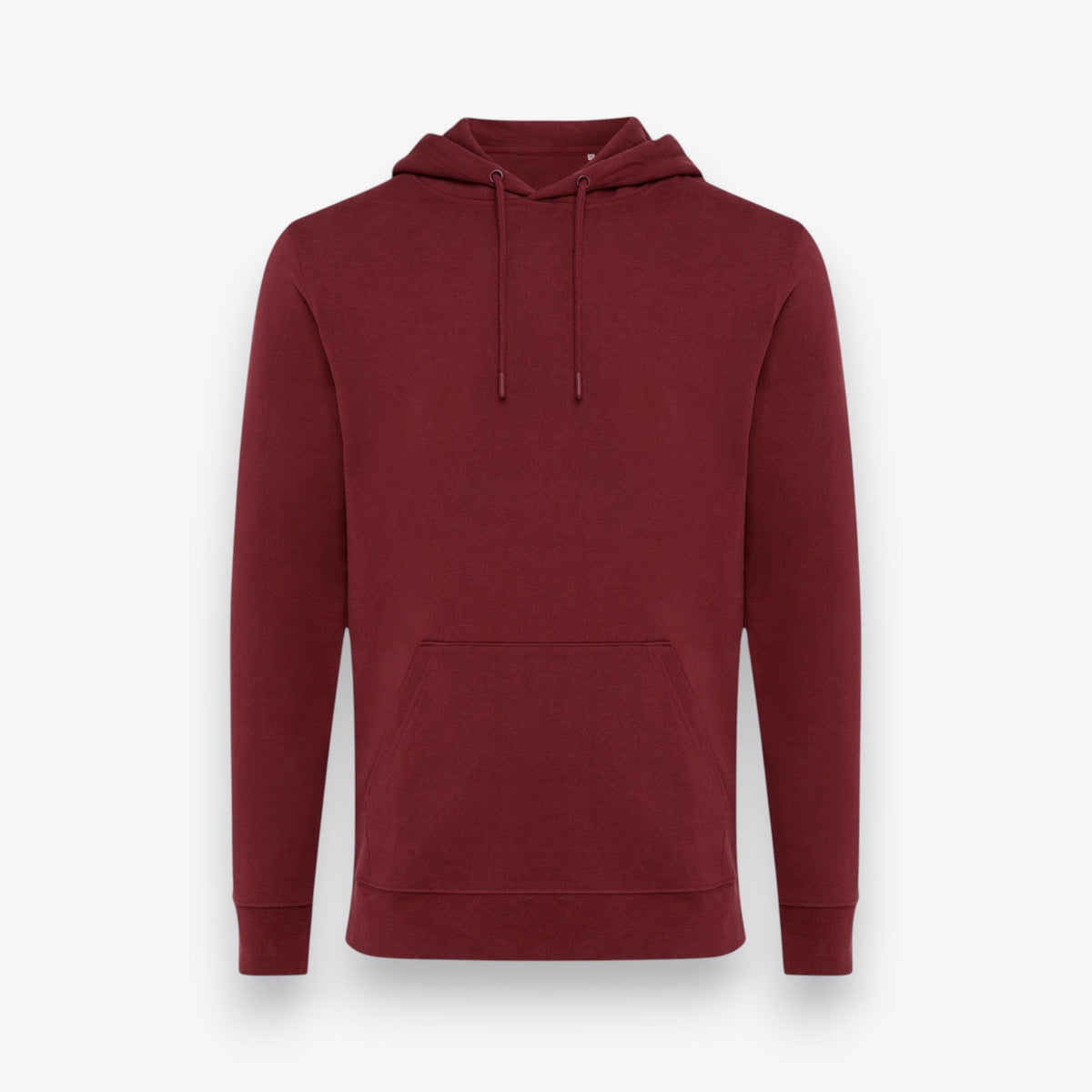 Sweat à capuche bordeaux, vue de face