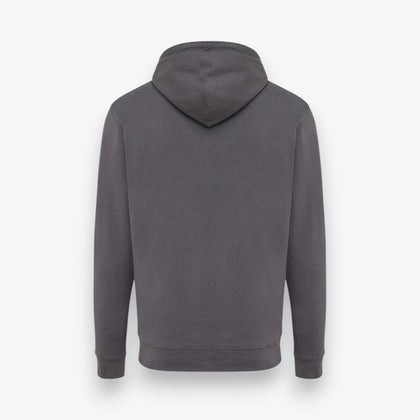 Sweat à capuche anthracite, vue de dos