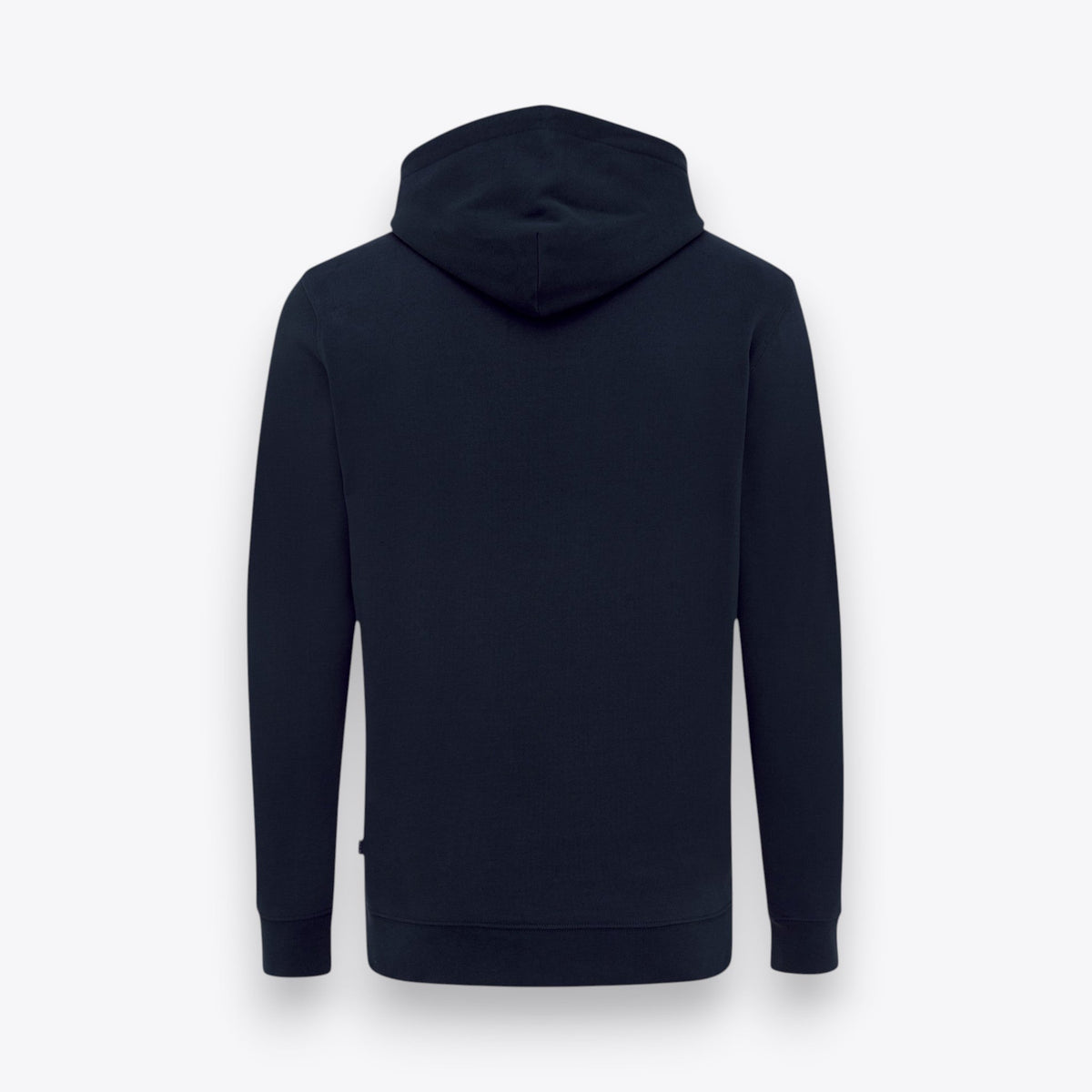 Sweat à capuche bleu marine, vue de dos