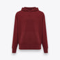 Sweat à capuche bordeaux à coupe ample, vue de face - Bordeaux