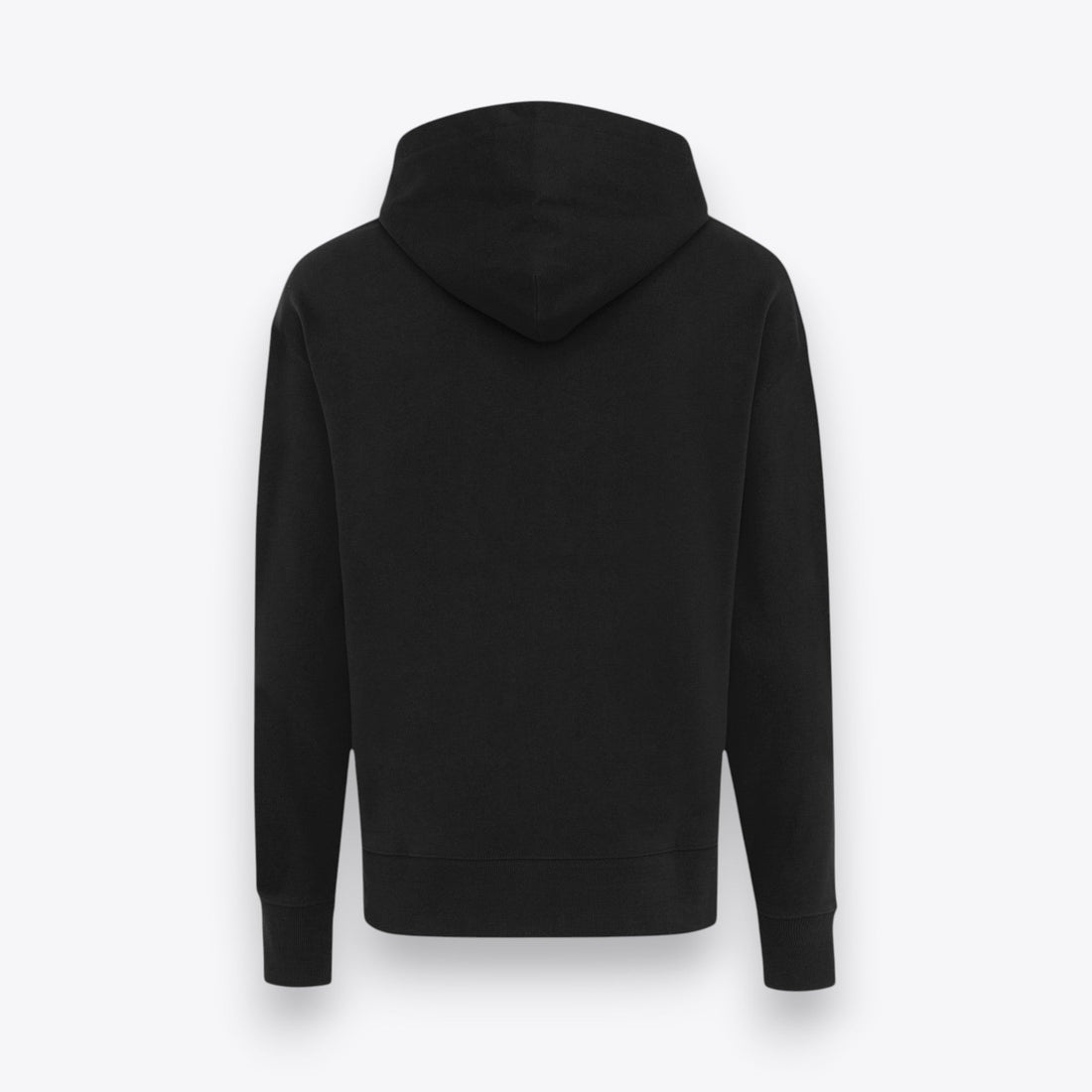 Sweat à capuche noir à coupe ample, vue de dos