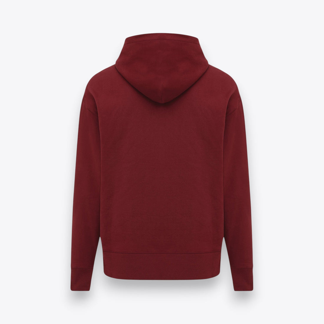 Sweat à capuche bordeaux à coupe ample, vue de dos