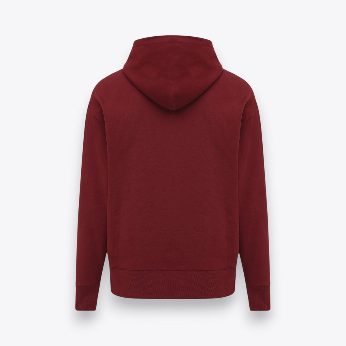 Sweat à capuche bordeaux à coupe ample, vue de dos