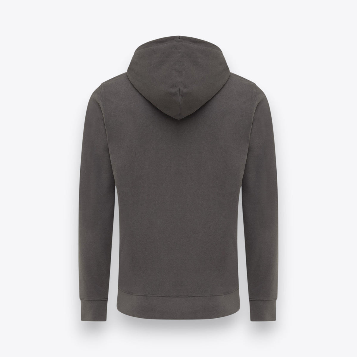 Sweat à capuche zippé anthracite, vue de dos