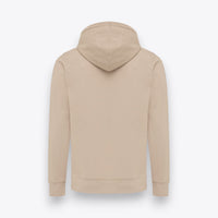 Zipped hoodie beige, back view