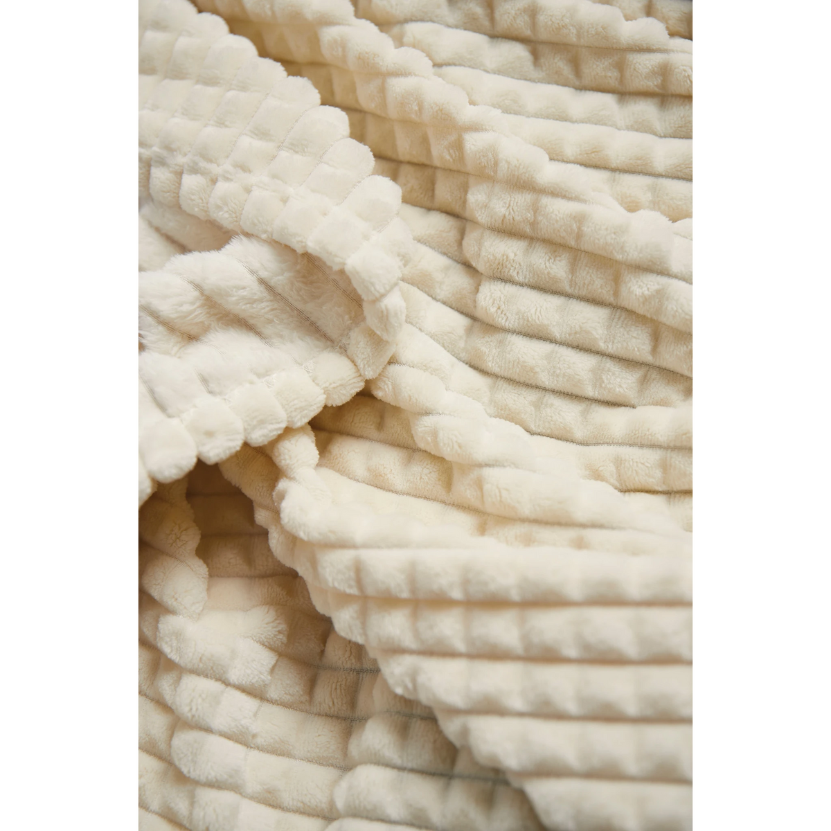 Détail de texture du plaid Branson Vinga beige