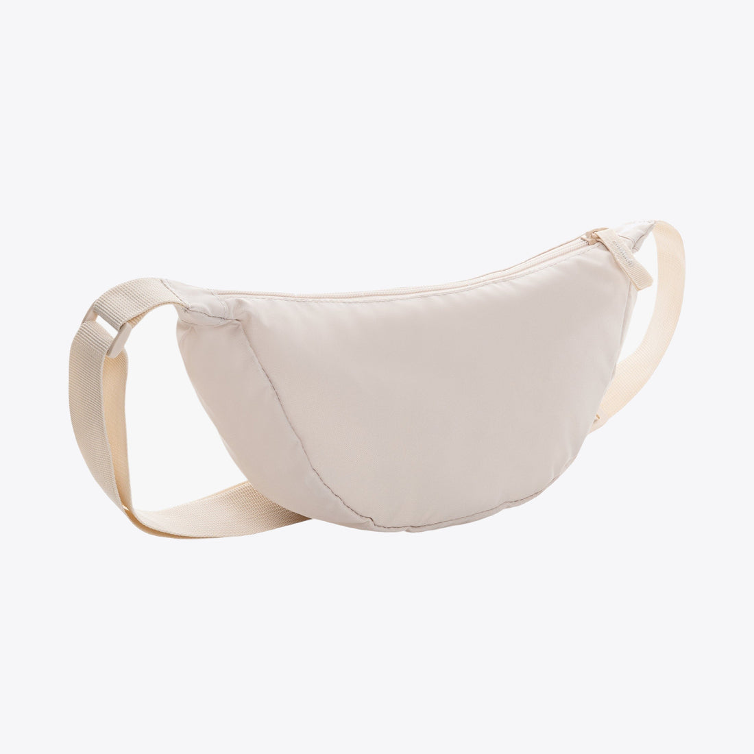 Sac banane Crescent beige, vue trois quarts