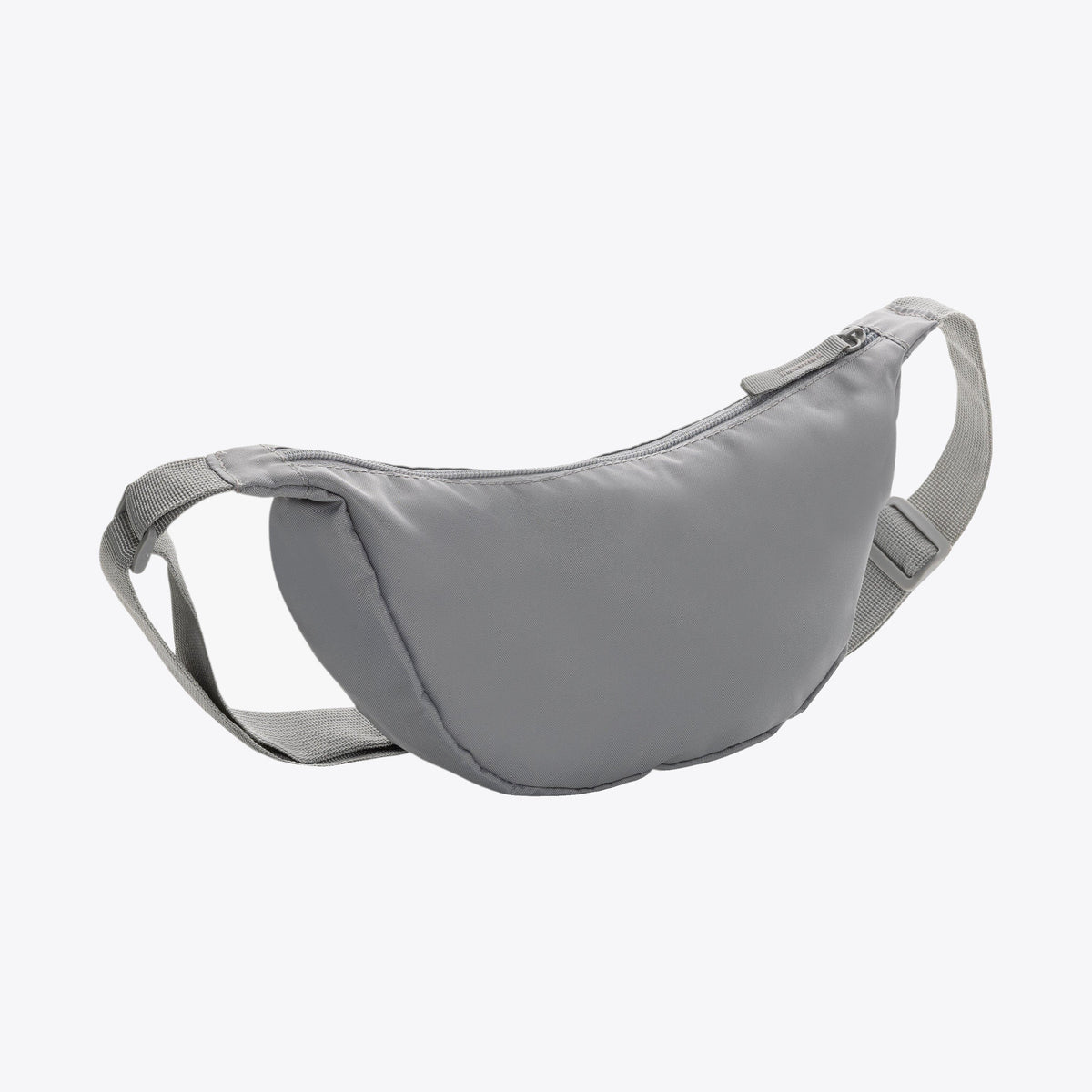 Sac banane Crescent AWARE gris argent, vue trois quarts