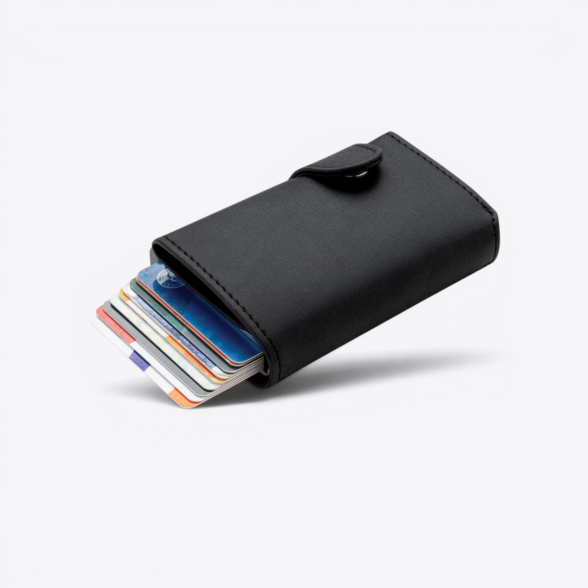 Porte-cartes noir, vue trois quarts