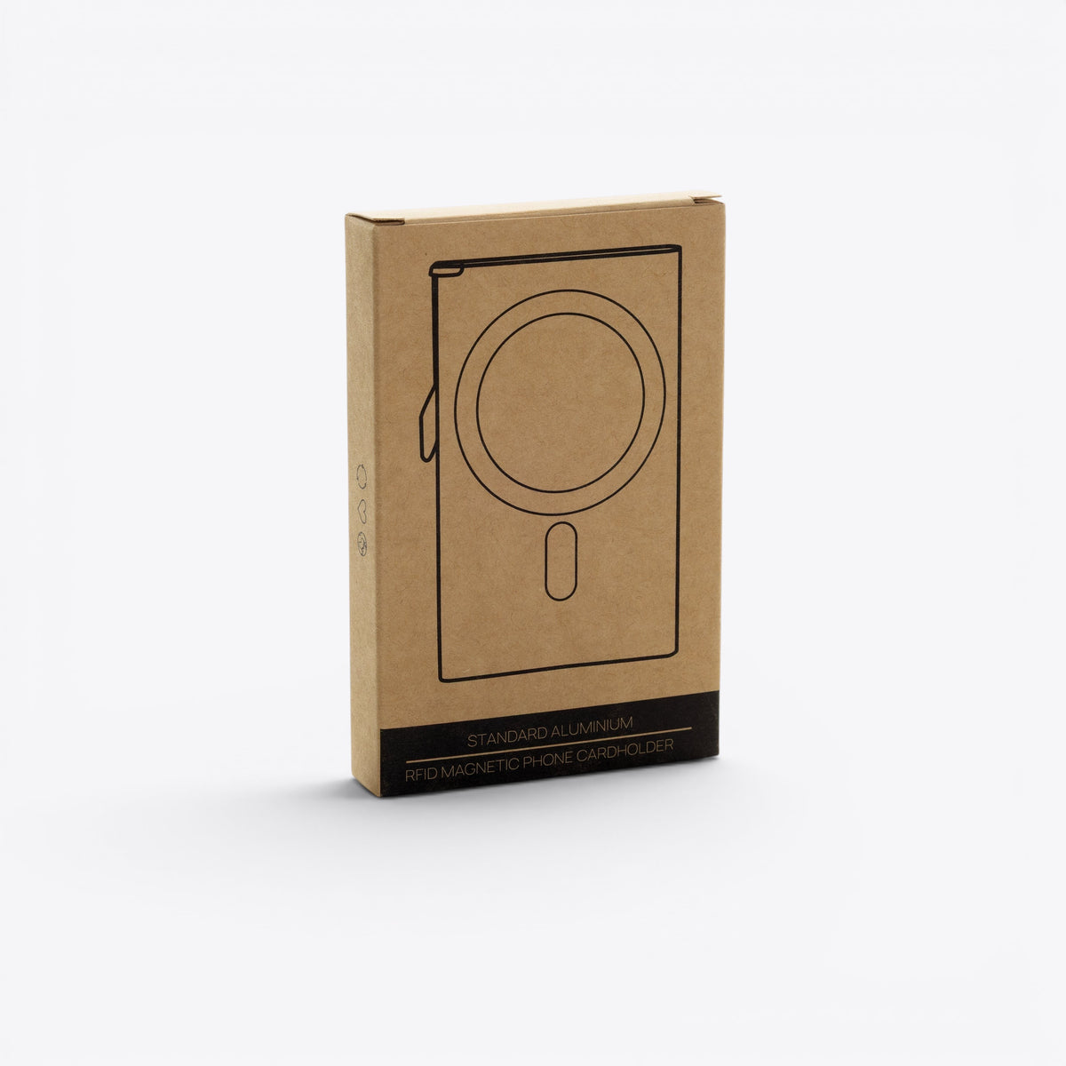 Emballage kraft du porte-cartes, vue de face