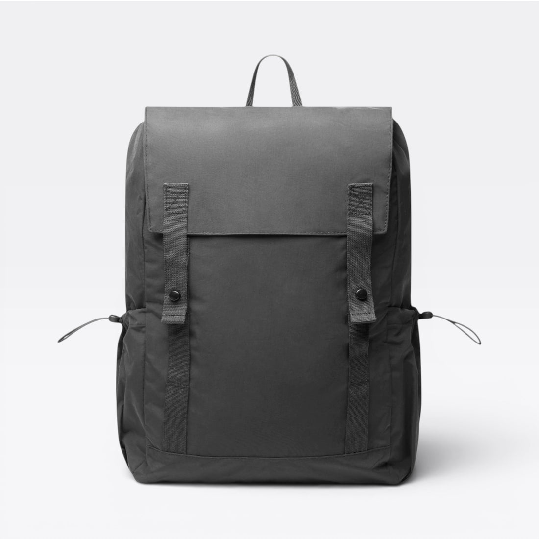 Sac à dos en nylon recyclé RCS KENTO URBAN noir, vue de face
