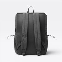 Black RCS KENTO URBAN recycled nylon backpack, rear view