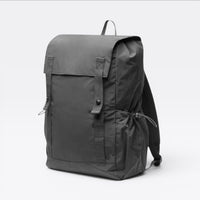 Black RCS KENTO URBAN recycled nylon backpack, three-quarter view