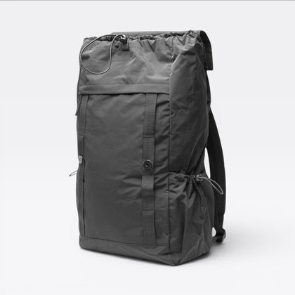 Black RCS KENTO URBAN recycled nylon backpack, open view