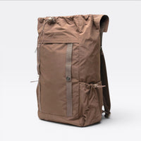 Recycled nylon backpack RCS KENTO URBAN brown, three-quarter view