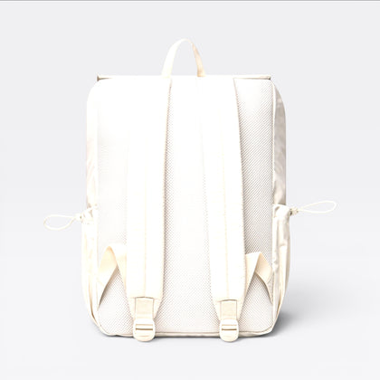 Recycled nylon backpack RCS KENTO URBAN beige, back view