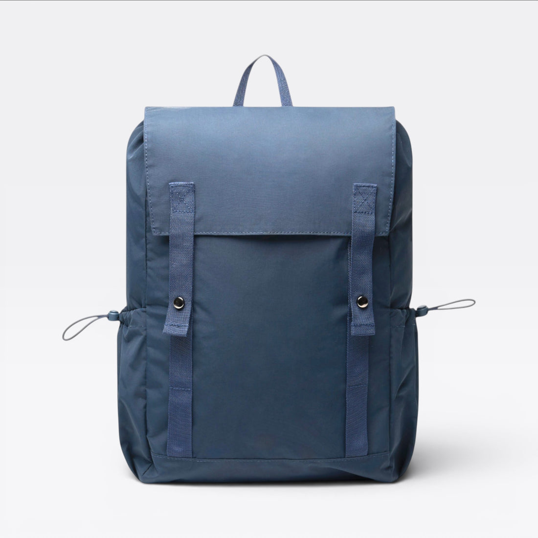 Recycled nylon backpack RCS KENTO URBAN navy blue, front view