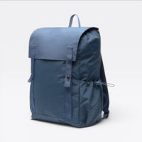 Recycled nylon backpack RCS KENTO URBAN navy blue, three-quarter view