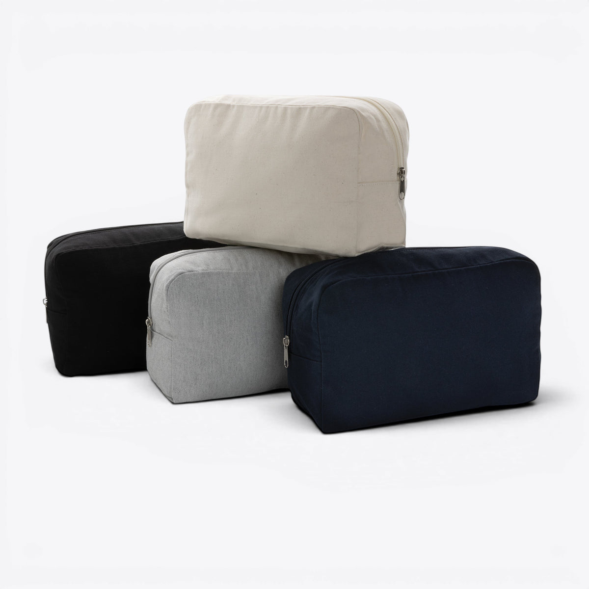 Trousse de toilette en toile recyclée non teintée Aware™, assortiment des couleurs