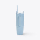 Mug 750 ml en plastique recyclé bleu clair, vue de face